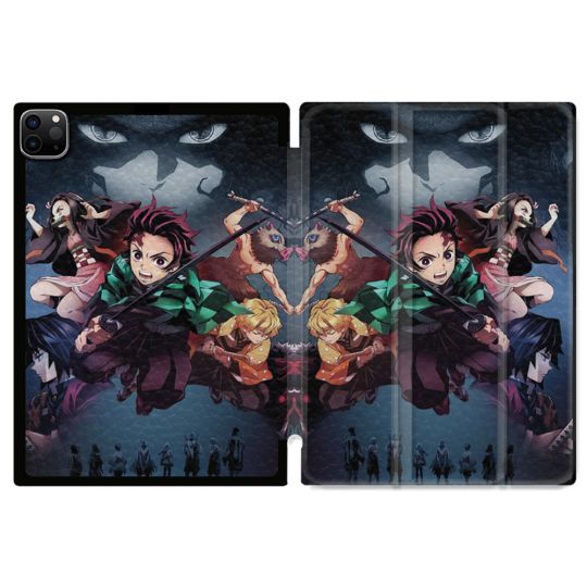 Coque Renforcée Pour Ipad Pro 11 M4 2024 Manga Demon Slayer Noir