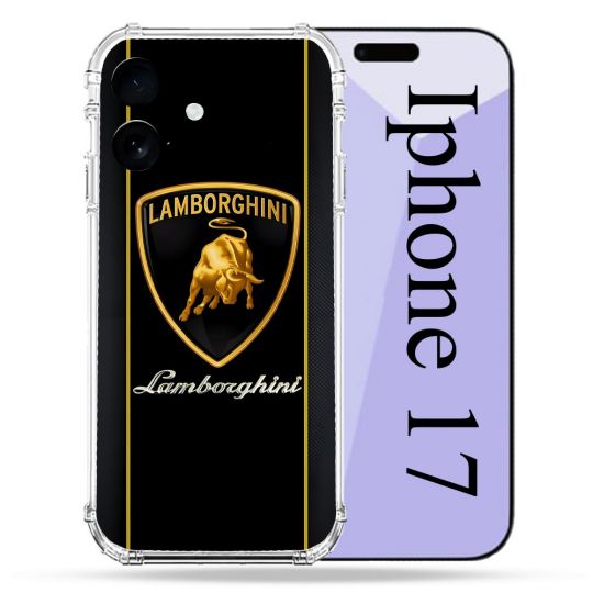 Coque Renforcée Pour Iphone 17 Lamborghini Carbone