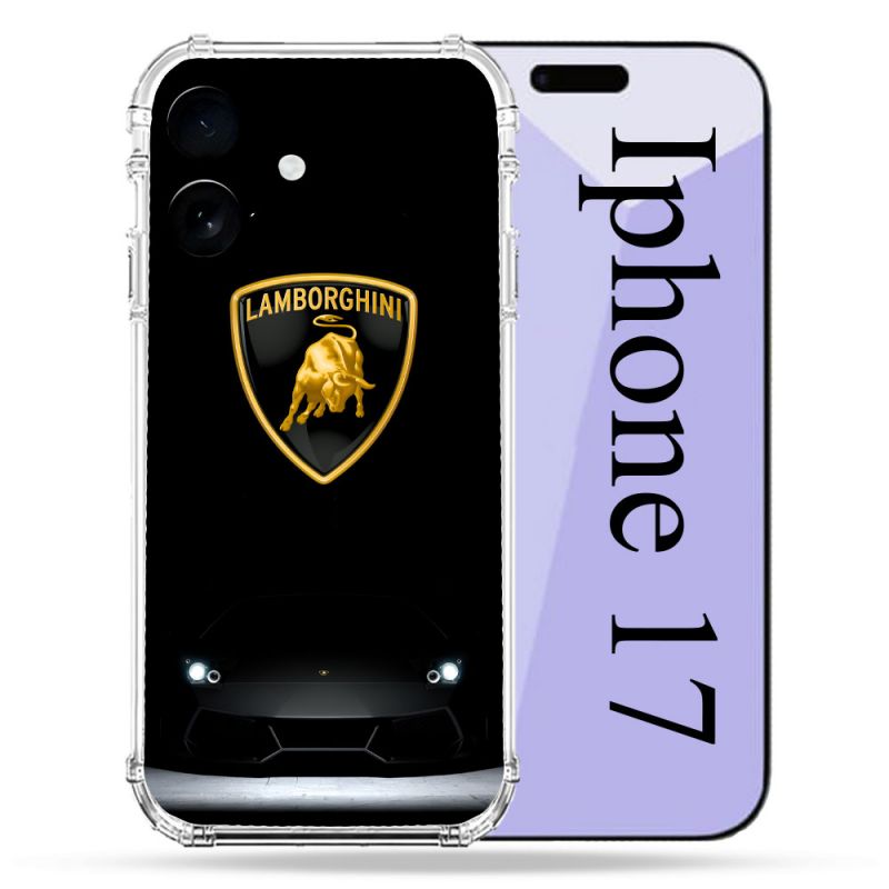 Coque Renforcée Pour Iphone 17 Lamborghini Noir
