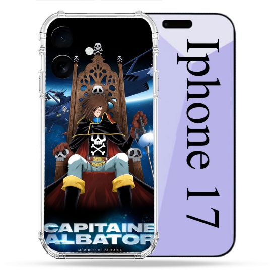 Coque Renforcée Pour Iphone 17 Manga Capitaine Albator
