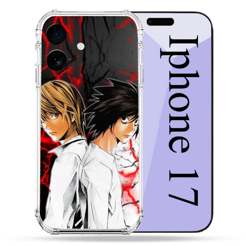 Coque Renforcée Pour Iphone 17 Manga Death Note Duo