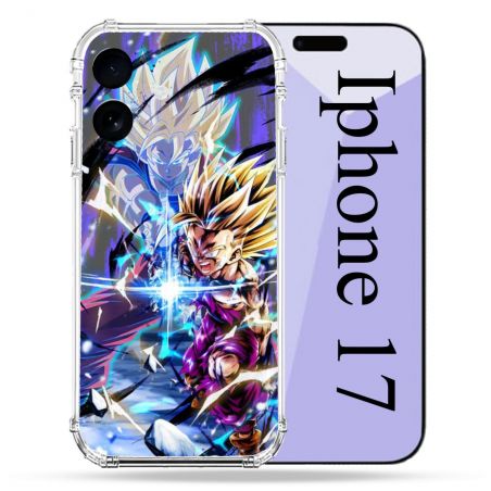 Coque Renforcée Pour Iphone 17 Manga Dragon Ball Sangohan Duo