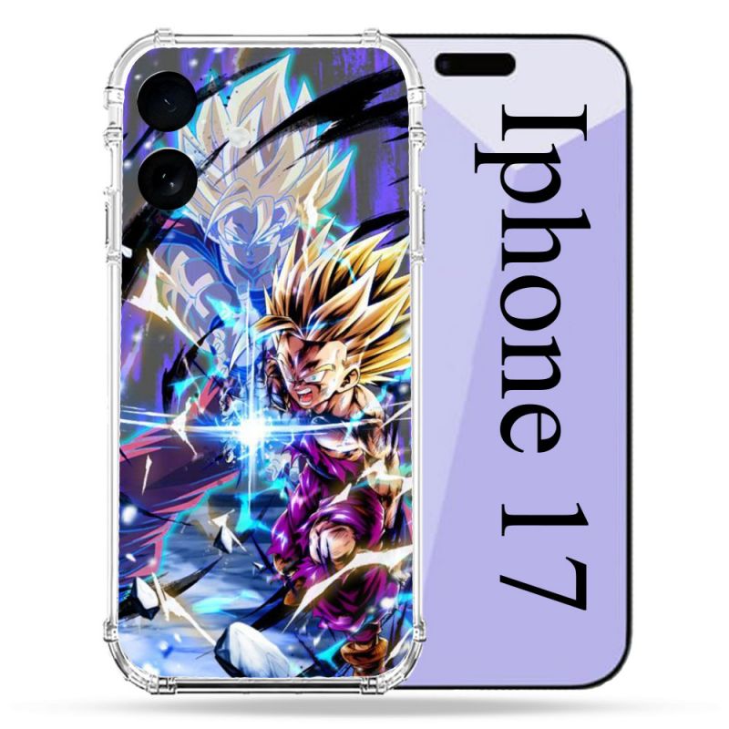 Coque Renforcée Pour Iphone 17 Manga Dragon Ball Sangohan Duo