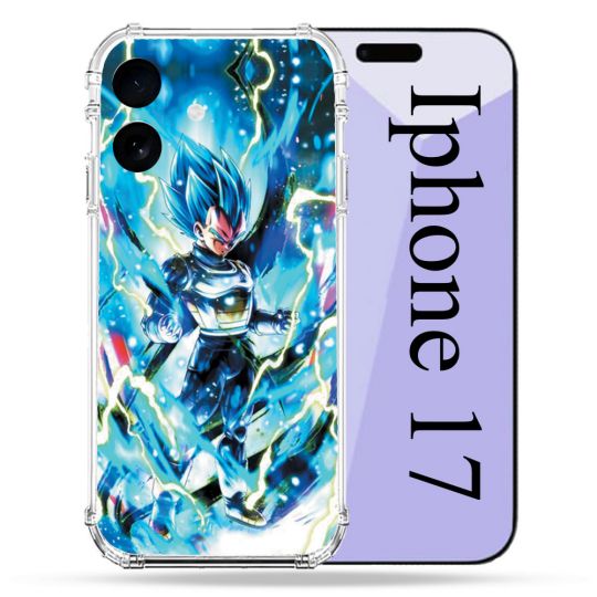Coque Renforcée Pour Iphone 17 Manga Dragon Ball Vegeta Bleu