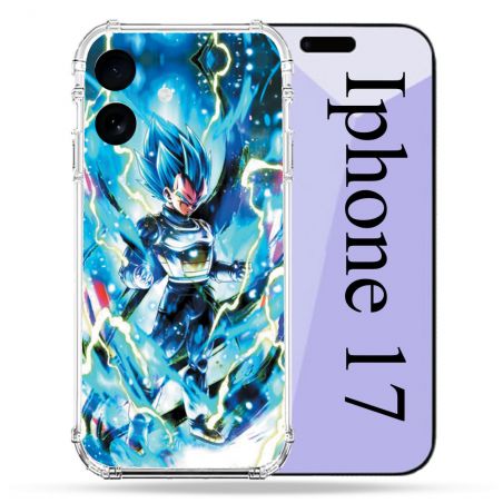 Coque Renforcée Pour Iphone 17 Manga Dragon Ball Vegeta Bleu