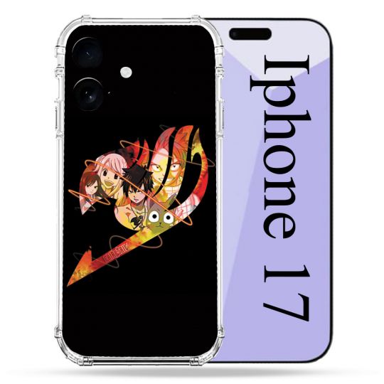 Coque Renforcée Pour Iphone 17 Manga Fairy Tail Logo Noir