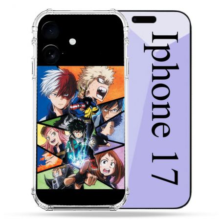 Coque Renforcée Pour Iphone 17 Manga My Hero Academia Noir