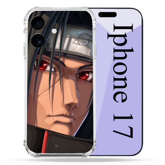 Coque Renforcée Pour Iphone 17 Manga Naruto Itachi Visage