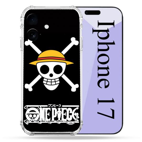 Coque Renforcée Pour Iphone 17 Manga One Piece Tete de Mort