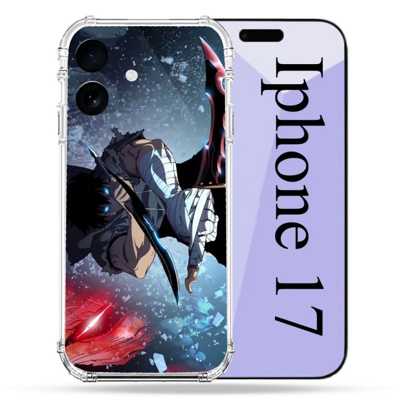 Coque Renforcée Pour Iphone 17 Manga Solo Leveling Sung Epee