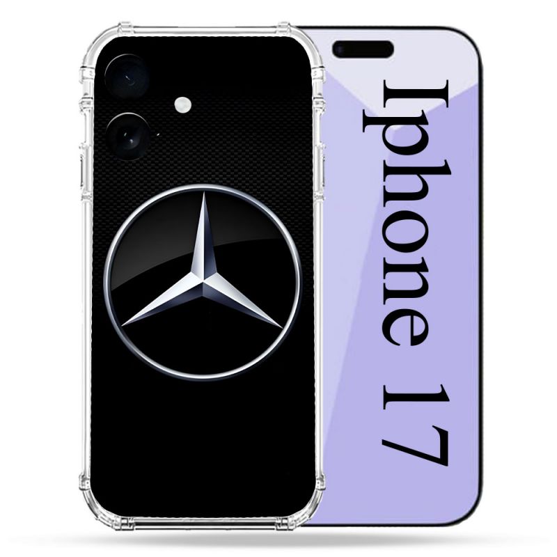 Coque Renforcée Pour Iphone 17 Mercedes Carbone