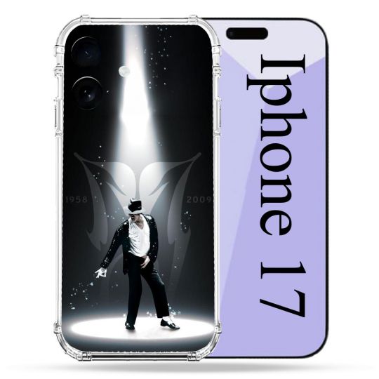 Coque Renforcée Pour Iphone 17 Michael Jackson Noir