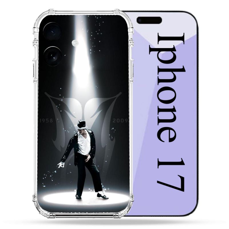Coque Renforcée Pour Iphone 17 Michael Jackson Noir