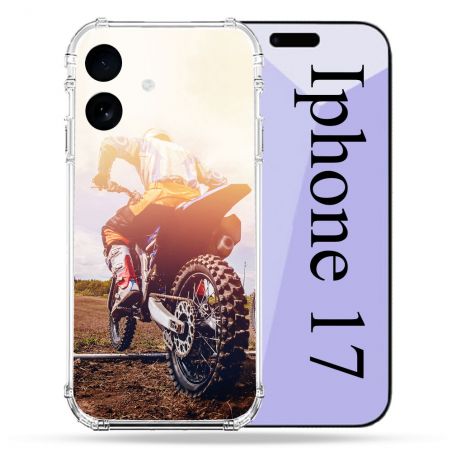 Coque Renforcée Pour Iphone 17 Moto Cross Soleil