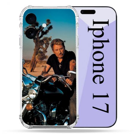 Coque Renforcée Pour Iphone 17 Musique Johnny Hallyday Moto