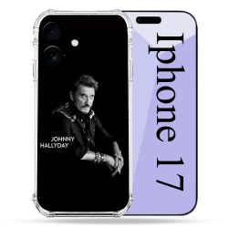 Coque Renforcée Pour Iphone 17 Musique Johnny Hallyday Noir