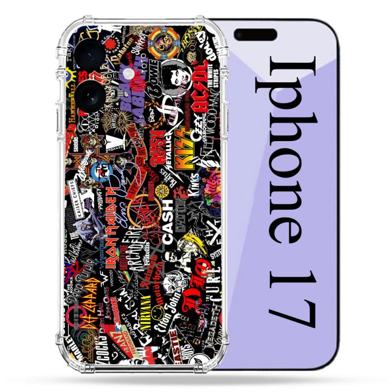 Coque Renforcée Pour Iphone 17 Musique Rock Groupe
