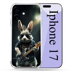 Coque Renforcée Pour Iphone 17 Musique Rock Lapin