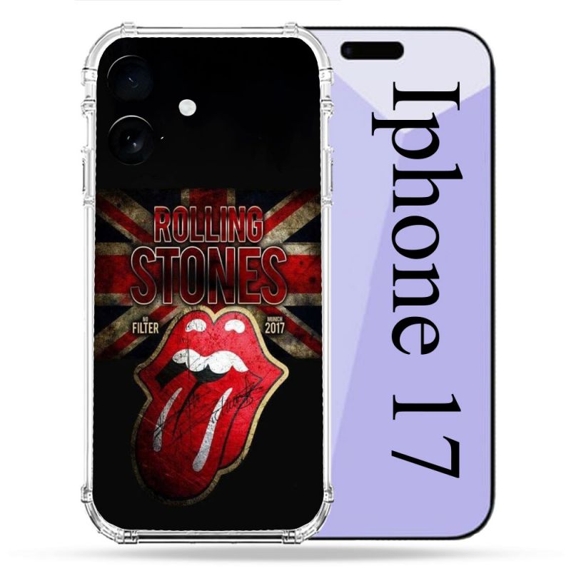 Coque Renforcée Pour Iphone 17 Musique Rolling Stones
