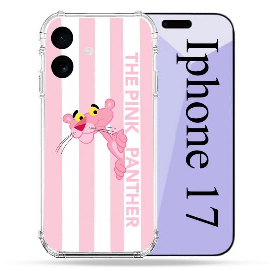 Coque Renforcée Pour Iphone 17 Panthere Rose