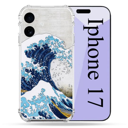 Coque Renforcée Pour Iphone 17 Peinture La Grande Vague