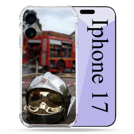 Coque Renforcée Pour Iphone 17 Pompier Casque Camion