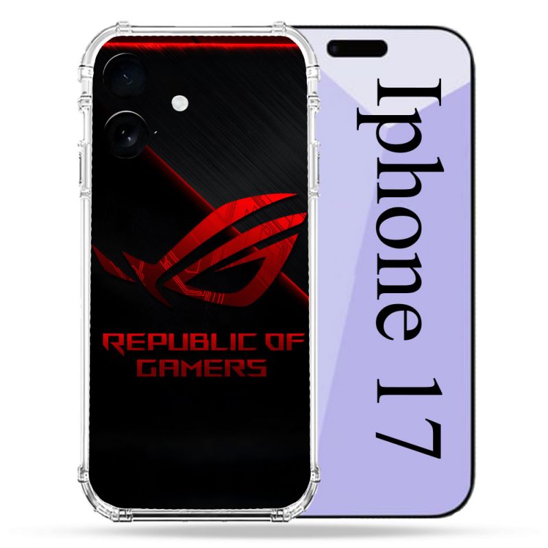 Coque Renforcée Pour Iphone 17 ROG Rouge