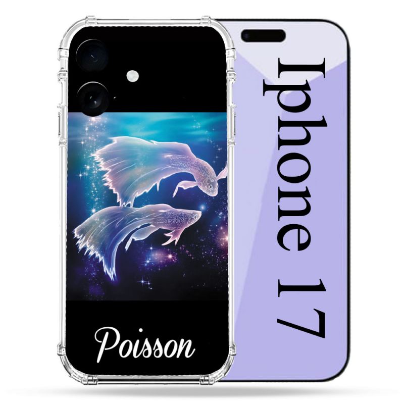 Coque Renforcée Pour Iphone 17 Signe Zodiaque 2 Poisson