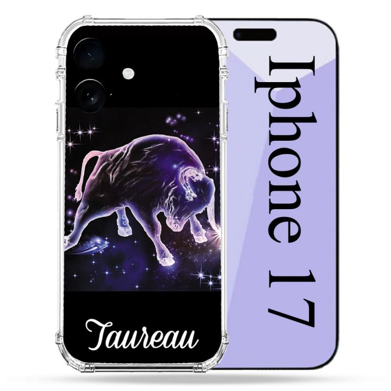 Coque Renforcée Pour Iphone 17 Signe Zodiaque 2 Taureau