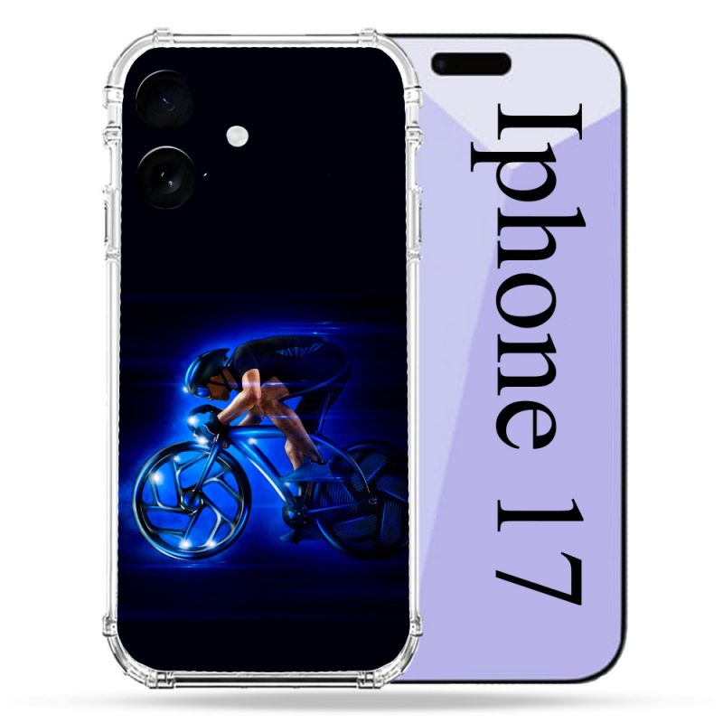 Coque Renforcée Pour Iphone 17 Sport Cyclisme Bleu
