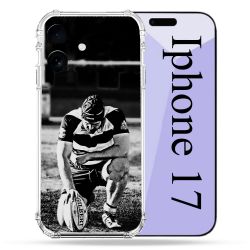 Coque Renforcée Pour Iphone 17 Sport Rugby Noir Blanc