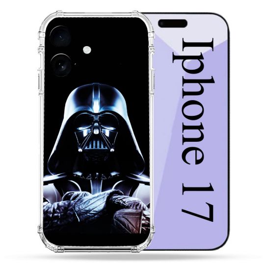Coque Renforcée Pour Iphone 17 Star Wars - Dark Vador Noir