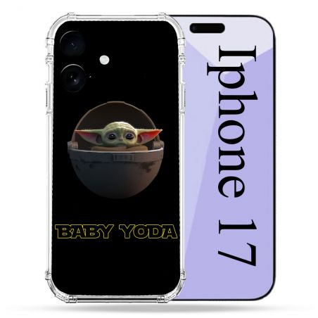 Coque Renforcée Pour Iphone 17 Star Wars - Yoda bebe noir