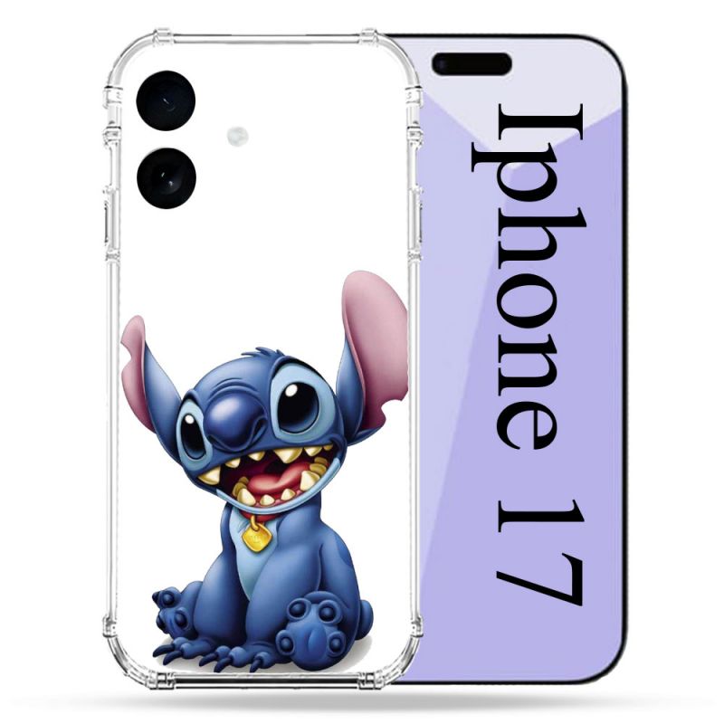 Coque Renforcée Pour Iphone 17 Stitch Blanc