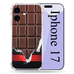 Coque Renforcée Pour Iphone 17 Texture Trompe Oeil Chocolat
