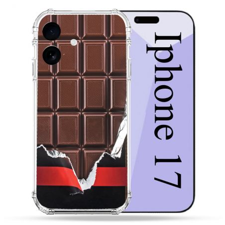 Coque Renforcée Pour Iphone 17 Texture Trompe Oeil Chocolat