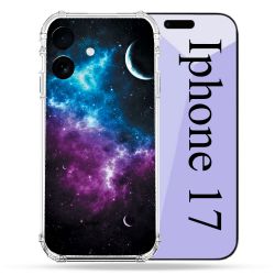Coque Renforcée Pour Iphone 17 Univers Bleu Violet