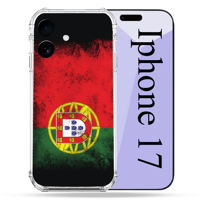 Coque Renforcée Pour Iphone 17 Voyage Portugal Drapeau