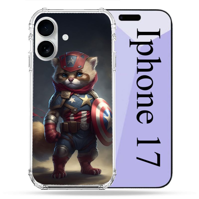 Coque Renforcée Magsafe Pour Iphone 17 Animal Chat America