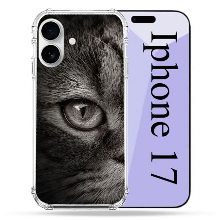 Coque Renforcée Magsafe Pour Iphone 17 Animal Chat Gris