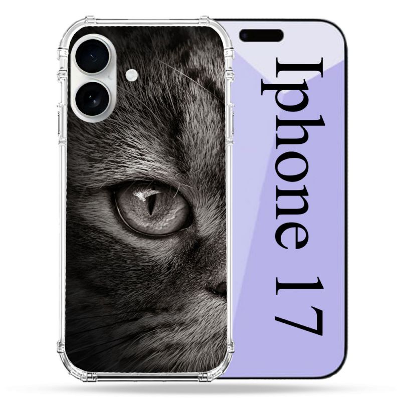 Coque Renforcée Magsafe Pour Iphone 17 Animal Chat Gris