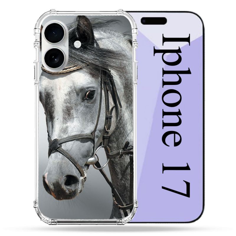 Coque Renforcée Magsafe Pour Iphone 17 Animal Cheval Blanc