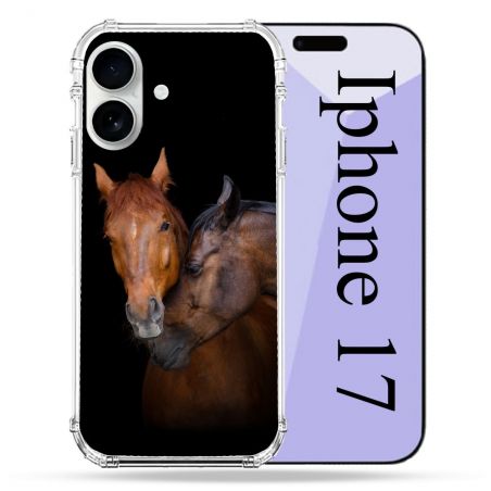 Coque Renforcée Magsafe Pour Iphone 17 Animal Cheval Marron