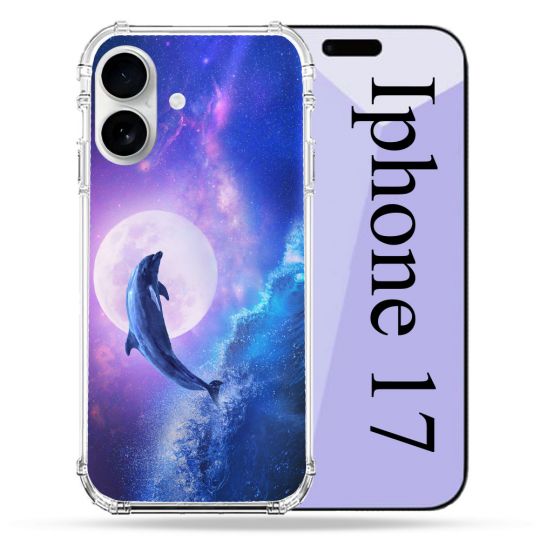 Coque Renforcée Magsafe Pour Iphone 17 Animal Dauphin Vague