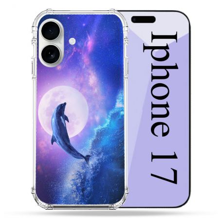 Coque Renforcée Magsafe Pour Iphone 17 Animal Dauphin Vague