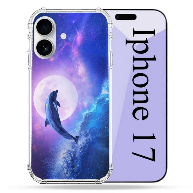 Coque Renforcée Magsafe Pour Iphone 17 Animal Dauphin Vague