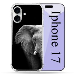 Coque Renforcée Magsafe Pour Iphone 17 Animal Elephant Noir