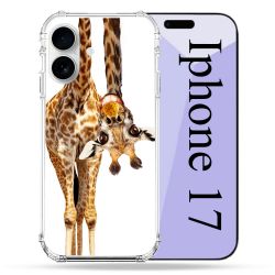 Coque Renforcée Magsafe Pour Iphone 17 Animal Girafe Blanche