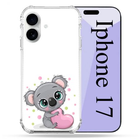 Coque Renforcée Magsafe Pour Iphone 17 Animal Koala Cœur