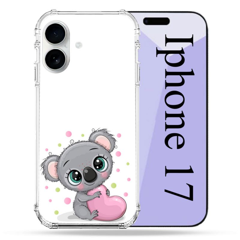 Coque Renforcée Magsafe Pour Iphone 17 Animal Koala Cœur